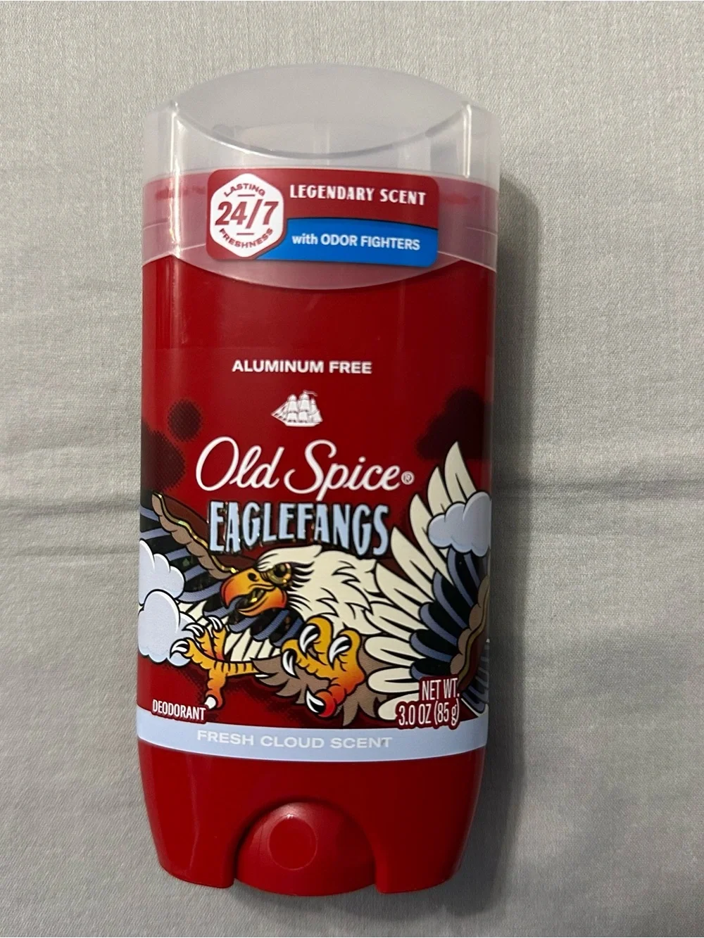 Lot of 5 Old Spice Eaglefangs Deodorant Aluminum Free Fresh Cloud Scent 3 oz